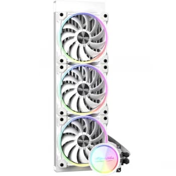 Alpenfohn Glacier Water 360 White High Speed ARGB CPU Water Cooler - 360mm