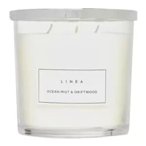 Linea Three Wick Candle - Blue