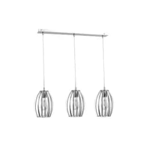 Saya Bar Pendant Ceiling Light Grey, 60cm, 3x E27