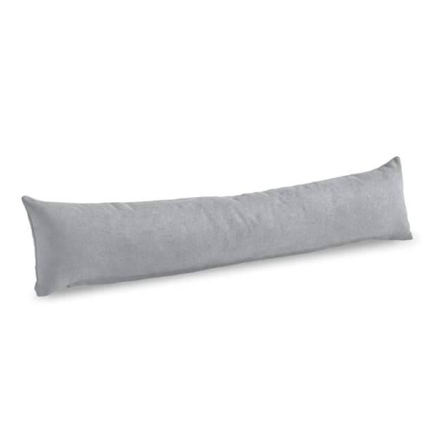 Essential Living Velvet Chenille Draught Excluder 90cm x 15cm x 15cm Silver ZWAYDESIL