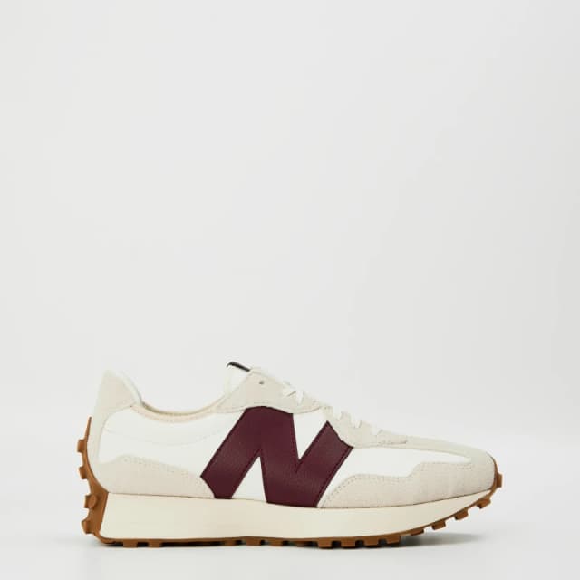 New Balance Moonbeam With Classic Burgundy 327 Shoes Cream Female 5 226427UK