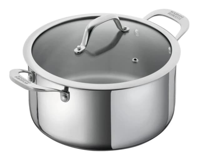 Kuhn Rikon Allround Stainless Steel Casserole Pot, 24cm/5.4L in Silver Silver Unisex