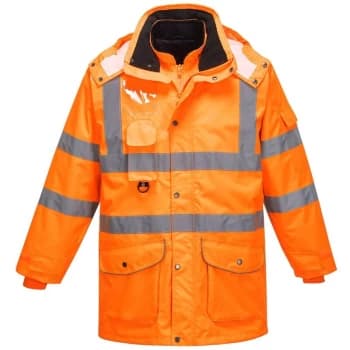 Portwest RT27ORRM - sz M Hi-Vis 7-in-1 Traffic Jacket RIS - Orange