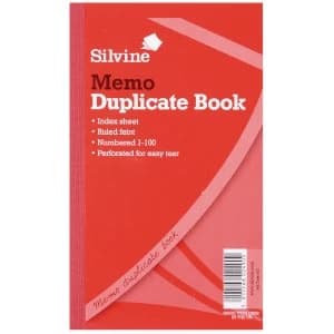 Silvine Dup Book Rule 81/4x5in PK6