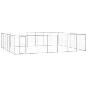 Vidaxl Outdoor Dog Kennel Galvanised Steel 50.82 M