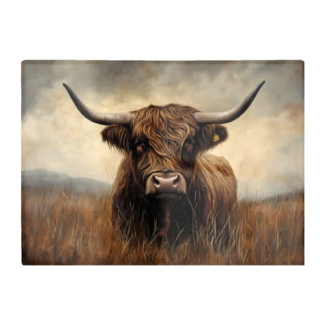 Warren Reed Designer Bronze Effect Highland Cow Chopping Board