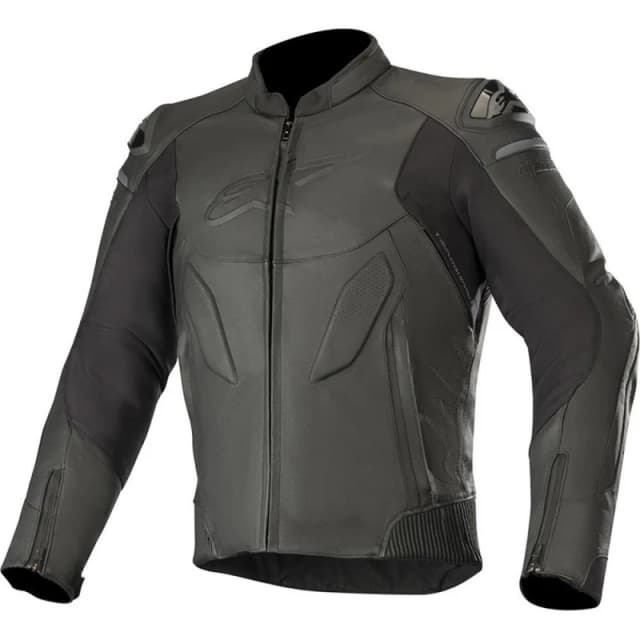 Alpinestars Caliber Leather Motorcycle Jacket 48 Black (UK 38) Black