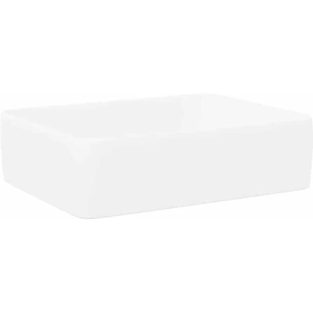 vidaXL Wash Basin White 48x37x13cm Ceramic Rectangle, White 153338