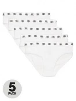 River Island RI Briefs 5 Pack White Size 9-10 Years Girls