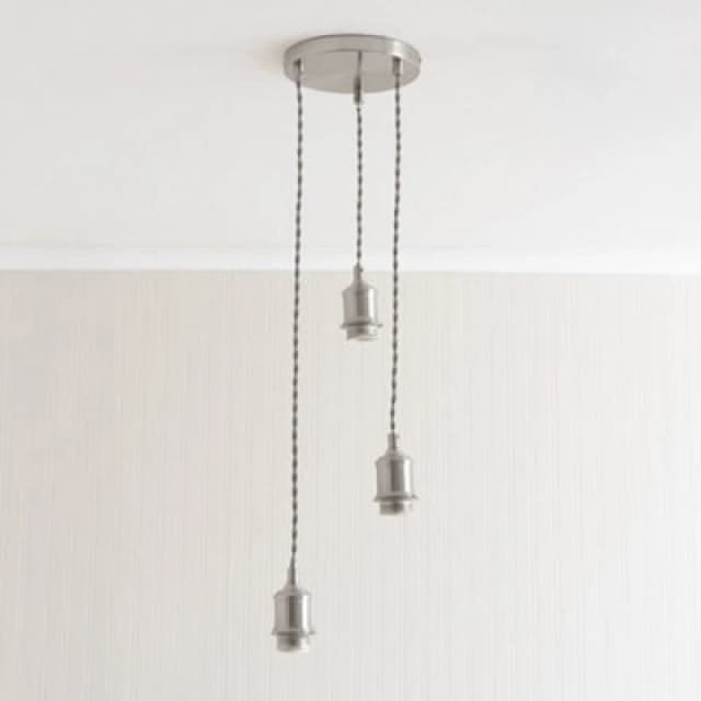 ValueLights ValueLights Shaw Cluster Drop 3 Way Chrome Gold Black Adjustable Ceiling Light in Silver Silver One Size Unisex 5016529272663