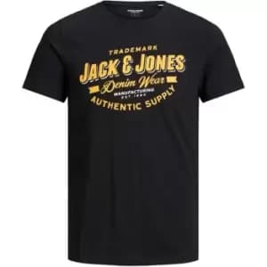 Jack and Jones Logo 2 Colour T-Shirt - Black