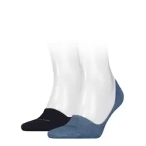 Calvin Klein Klein Foot Invisible Socks 2 Pack Mens - Blue