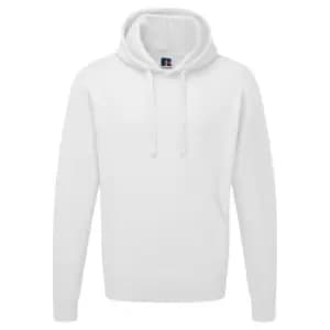 Russell Mens Authentic Hooded Sweatshirt / Hoodie (2XL) (White)