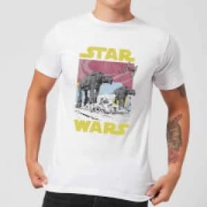 Star Wars ATAT Mens T-Shirt - White - L