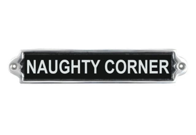 Minster "naughty Corner" Wall Plaque - Aluminium - L1 X W25 X H6 Cm