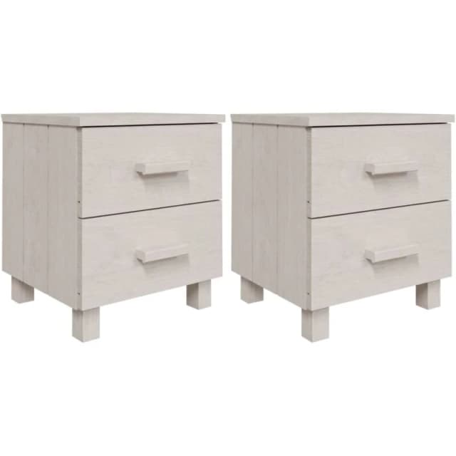 VIDAXL Bedside Cabinets hamar 2 pcs White 40x35x44.5cm Solid Wood Vidaxl 8720286817551