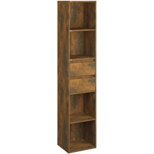 VIDAXL Vidaxl - Book Cabinet Smoked Oak 36x30x171cm Engineered Wood 8720286954515