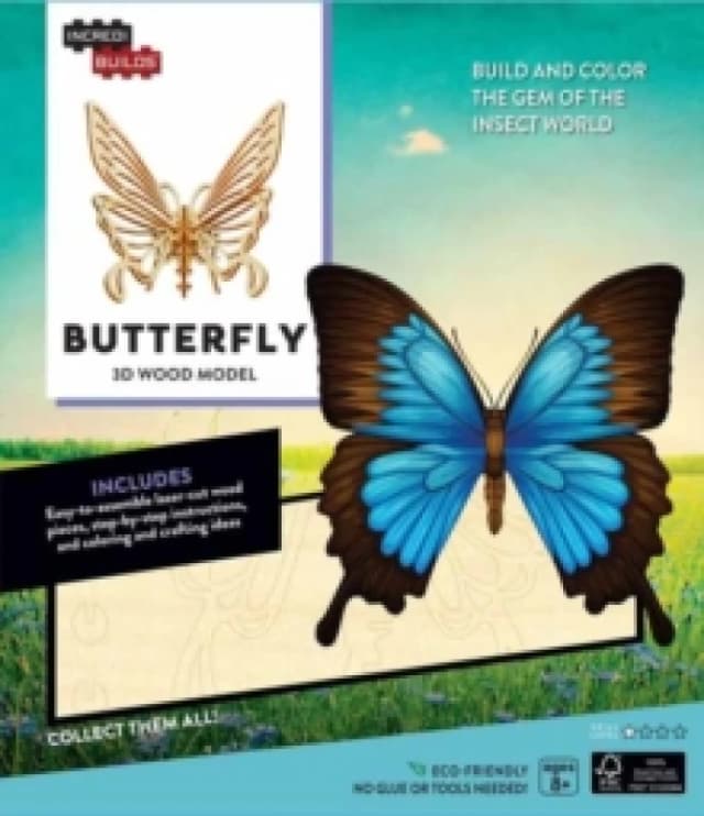 IncrediBuilds: Butterfly 3D Wood Model Kit