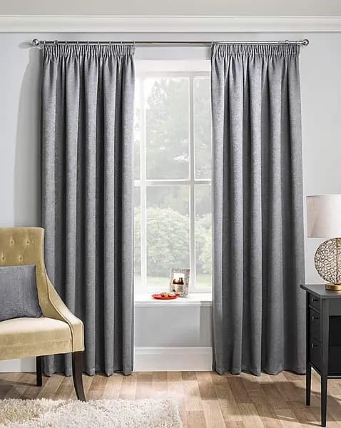 JD Williams Matrix Pencil Pleat Curtain Grey 229 x 183cm MN15406