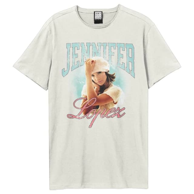 Amplified Amplified Men Jennifer Lopez T-Shirt in White Size: X-Small White XS Male 5063574717502