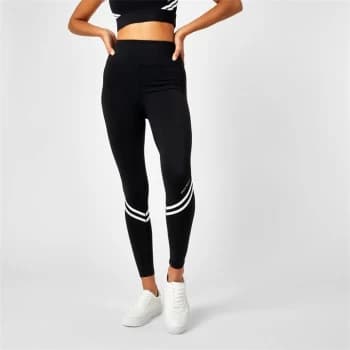 Jack Wills Active Stripe High Waisted Leggings - Black