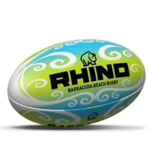 Rhino BarraCuda Beach Pro Rugby Ball Green/Blue/Wht 4.5