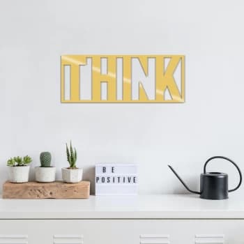 Th?nk Metal Decor - Gold Gold Decorative Metal Wall Accessory