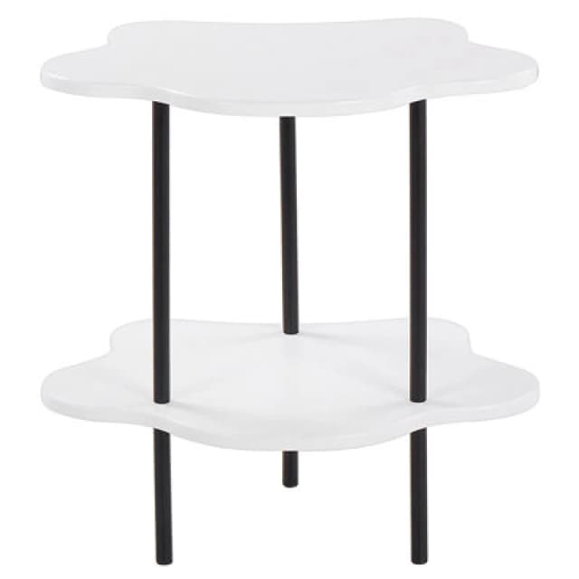 Beliani Side Table Cloud White