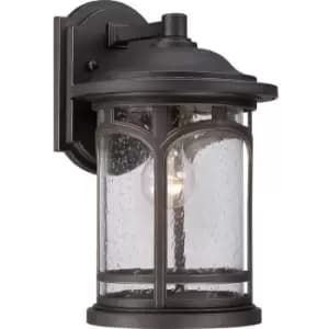 Elstead Marblehead - 1 Light Medium Wall Lantern - Palladian Bronze Finish, E27