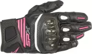 Alpinestars Stella SP X Air Carbon V2 Ladies Motorcycle Gloves, black-pink, Size M for Women, black-pink, Size M for Women