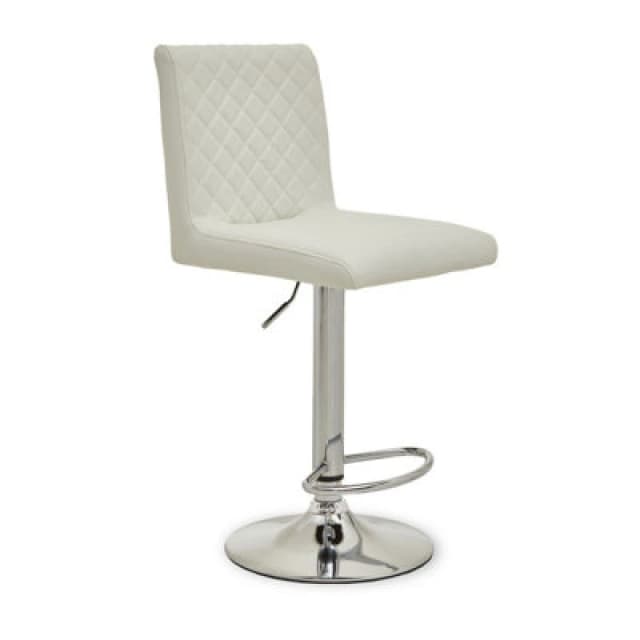 Premier Housewares Interiors by Premier Baina Bar Stool With Round Base Cream