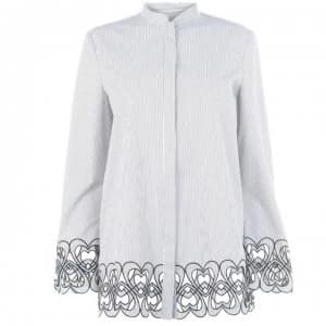 Escada Escada Nalys Pinstripe Heart-Cutout Blouse - A100