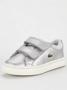 Lacoste Infant Girls Straightset 319 Trainers - Silver