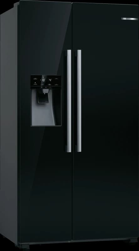 Bosch Series 6 KAD93ABEP Plumbed American Fridge Freezer - Black - E Rated