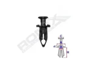 ROMIX Clip C70170 CHEVROLET,CHRYSLER,CADILLAC,CAPTIVA (C100, C140),ORLANDO (J309),MATIZ (M200, M250),SPARK (M300),CRUZE (J300)