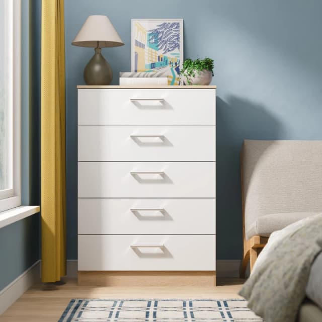 Ready Assembled 2 U Cornwall 5 Drawer Chest (Ready Assembled) Multicolor Unisex