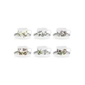 Portmeirion Botanic Garden Tea Cup & Saucer Set of 6