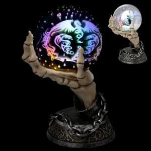 Skeleton Hand LED Metallic Orb