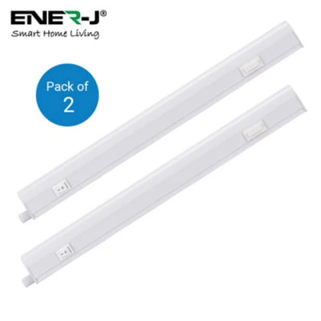 Ener-J LED T5 Batten Light, Cct Switchable, 8W 60Cms, On/off Switch, 100Lm/w Pack Of 2