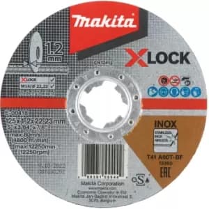 Makita X Lock A60T Metal Cutting Disc 115mm 1.2mm 22mm