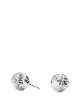 Simply Silver Sterling Silver Textured Ball Stud Earrings
