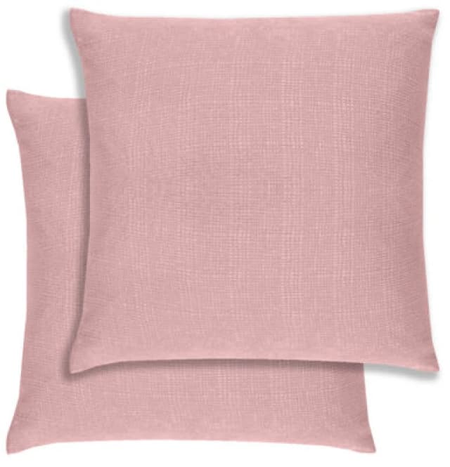 Enhanced Living Pair of Matrix Textured Cushion Covers - 43x43cm - Cases Only Pink