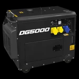 Sealey Diesel Generator - 4-Stroke Engine 5000W 110/230V