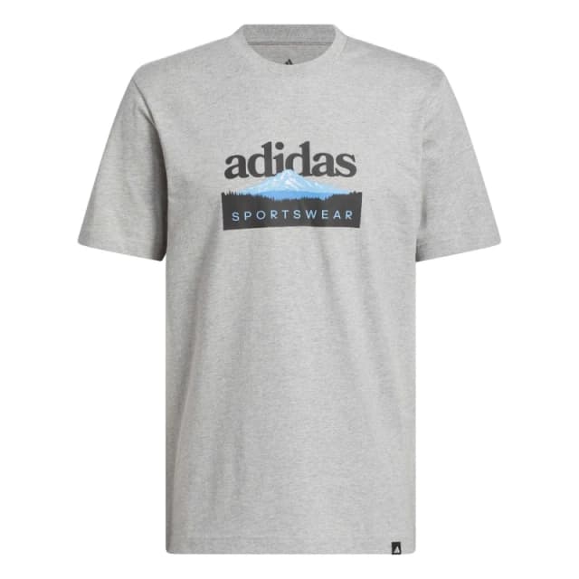 adidas Graphic Logo T-Shirt Mens Grey Mountain male S
