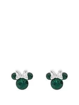 Disney Minnie Silver Plated September Birthstone Stud Earrings