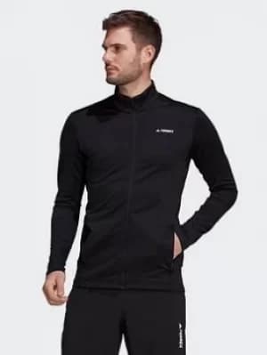 adidas Terrex Multi Primegreen Full-zip Fleece Jacket, Black Size M Men