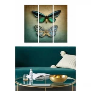 MDF278276351 Multicolor Decorative MDF Painting (3 Pieces)