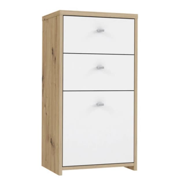 Furniture To Go Best Chest Storage Cabinet 2 Drawers 1 Door In Artisan Oak/white