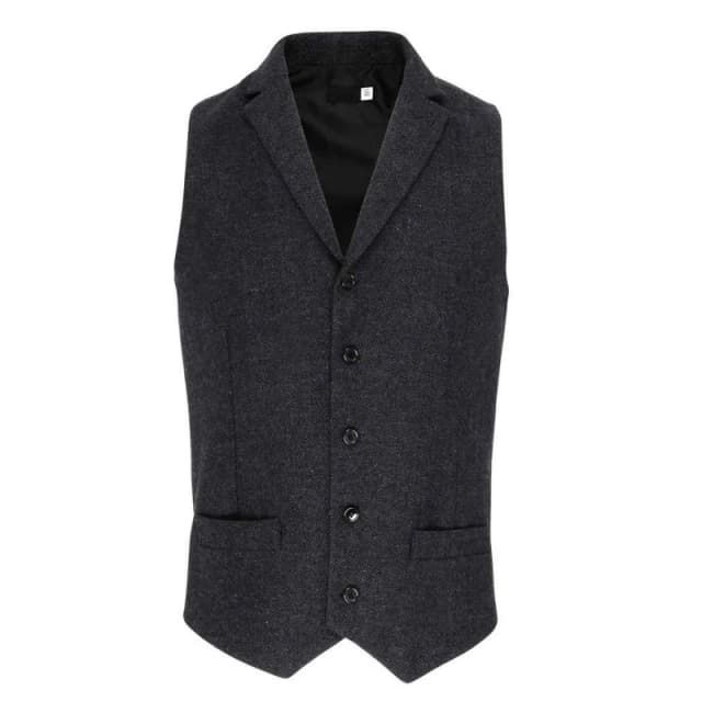 Premier Premier Men Herringbone Waistcoat in Charcoal Size: X-Small Charcoal XS Male 5063470846054