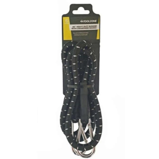 Toolzone 60" Heavy Duty Bungee With Carabineer Clips KDPTD045